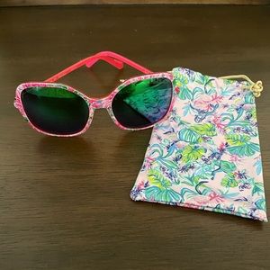 Authentic Lilly Pulitzer Polarized sunglasses with case. Multicolored.